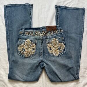 Westfield Eagle Jeans Bootcut High Rise Womens Size 9 Rhinestones Sequins NWOT